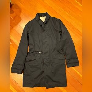 Vintage EUC Allegri navy cotton soft rain coat with many pockets fits like L